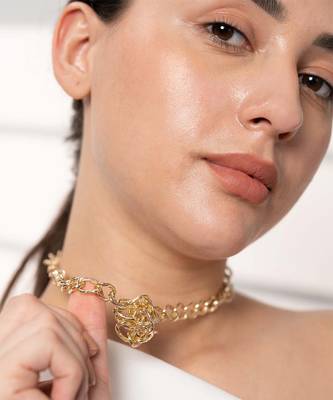 Gold ouroboros array necklace 1