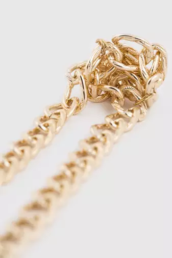 Gold ouroboros array necklace
