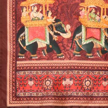 Digital print assam silk dupatta for women and girls to wear on gown chaniya choli kurti etc 5