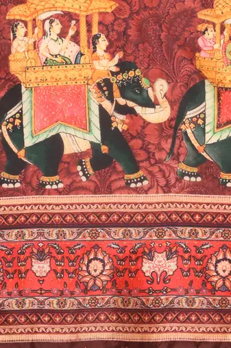 Digital print assam silk dupatta for women and girls to wear on gown chaniya choli kurti etc