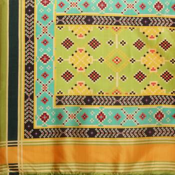 Digital print assam silk dupatta for women and girls to wear on gown chaniya choli kurti etc 5