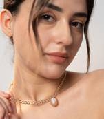 Beige celestial gleam necklace