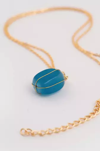 Blue serenade sparkle necklace
