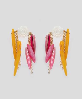 Yellow sunset blooms earrings 2
