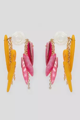 Yellow sunset blooms earrings