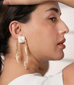 White aurelian glamour earring