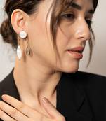 White pearlescent radiance earrings