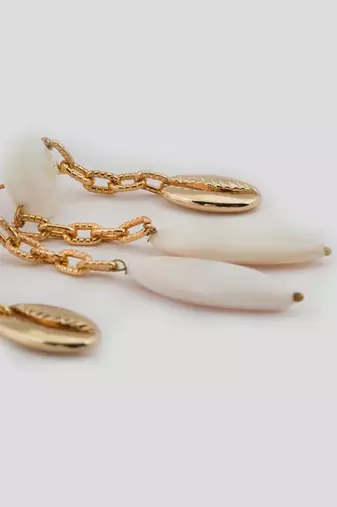 White pearlescent radiance earrings