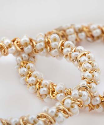 Gold orbit charm earrings 2
