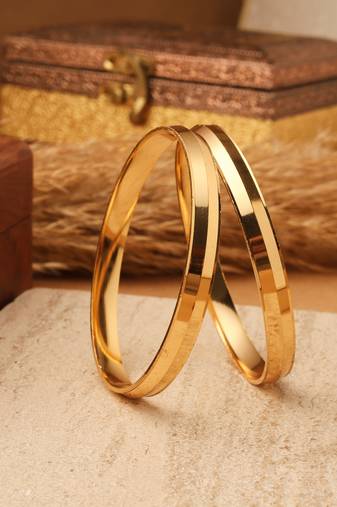 Timeless Elegance Gold-Plated Bangles
