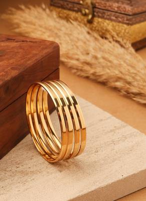 Gold gold plated alloy bangles 1