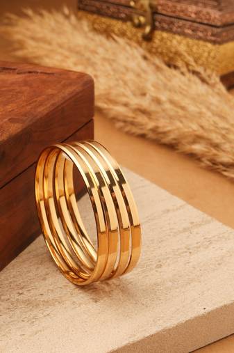 Gold gold plated alloy bangles