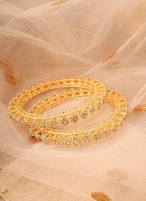 Gold stone alloy bangles 1