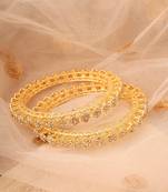 Gold stone alloy bangles