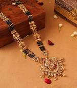 Multicolour krishna motif necklace