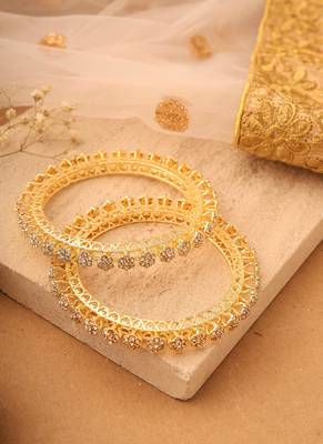 Gold stone alloy bangles 2