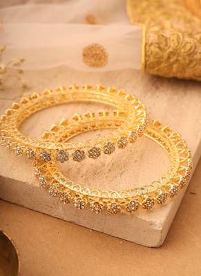 Gold stone alloy bangles 3