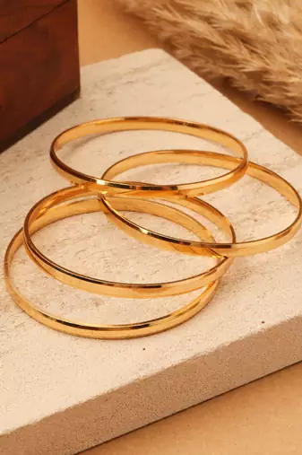 Gold gold plated alloy bangles