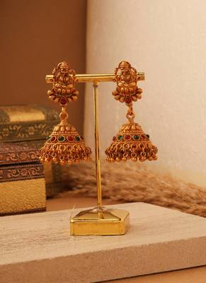 Exquisite Gold-Plated Temple Necklace Set with Goddess Motif | Traditional South Indian Jewellery 4