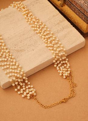 Gold-Plated Multilayer Pearl Necklace Set 5