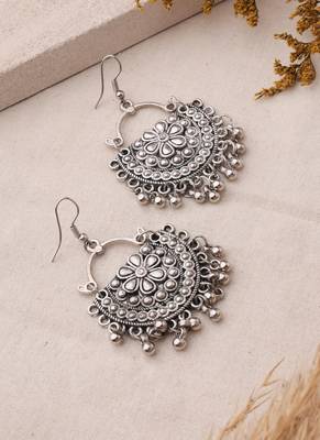 Statement oxidized necklace set with pendant for navratri 5