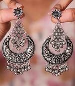 Oxidized earrings with ghungroo for navratri