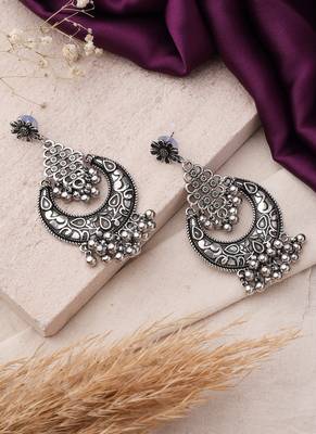 Oxidized earrings with ghungroo for navratri 2