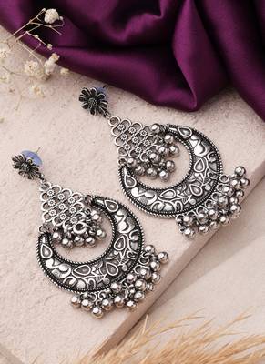 Oxidized earrings with ghungroo for navratri 3