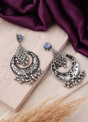 Oxidized earrings with ghungroo for navratri 4