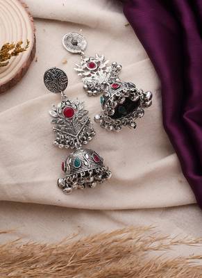 Silver alloy earrings 2