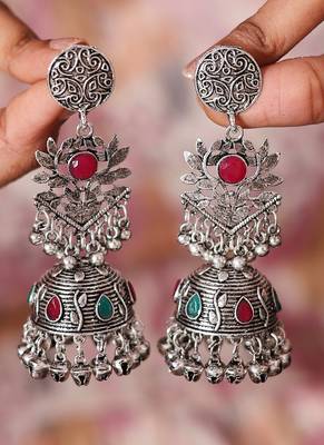 Silver alloy earrings 1