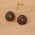 Gold Oxidized Stud Earrings