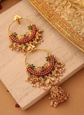 Gold studded jewellery alloy hair accessories 1
