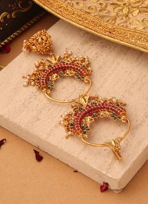 Gold studded jewellery alloy hair accessories 2