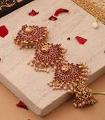 Gold studded jewellery alloy hair accessories