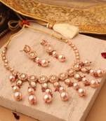 Golden Aura Circle Jhumki Necklace Set