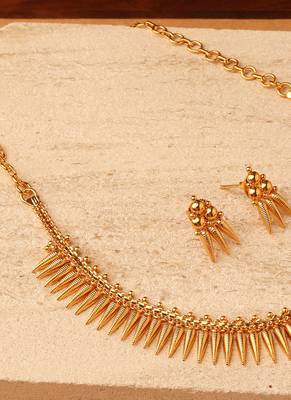 Gold gold plated alloy necklace sets 2