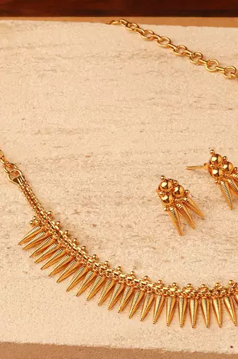 Gold gold plated alloy necklace sets