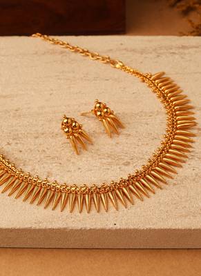 Gold gold plated alloy necklace sets 1