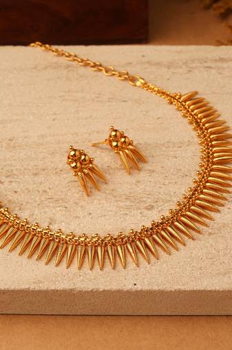 Gold gold plated alloy necklace sets
