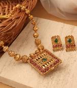 Eternal Grace Gold Plated Reversible Necklace Set