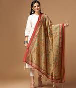 Digital print assam silk dupatta for women and girls to wear on gown chaniya choli kurti etc