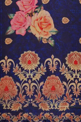 Digital print assam silk dupatta for women and girls to wear on gown chaniya choli kurti etc
