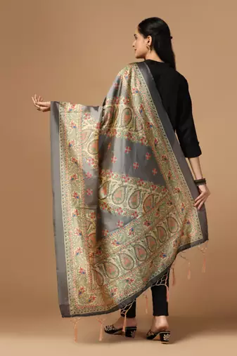 Digital print assam silk dupatta for women and girls to wear on gown chaniya choli kurti etc