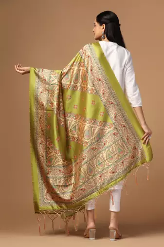 Digital print assam silk dupatta for women and girls to wear on gown chaniya choli kurti etc