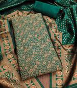 Classiques Jacquard Silk Dress Bottle Green Material