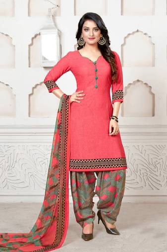 Classiques Crepe Printed Peach Salwar Suit