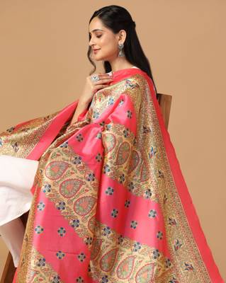 Digital print assam silk dupatta for women and girls to wear on gown chaniya choli kurti etc 4