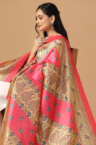 Digital print assam silk dupatta for women and girls to wear on gown chaniya choli kurti etc