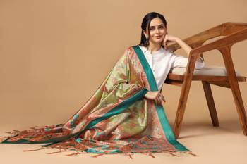 Digital print assam silk dupatta for women and girls to wear on gown chaniya choli kurti etc 5